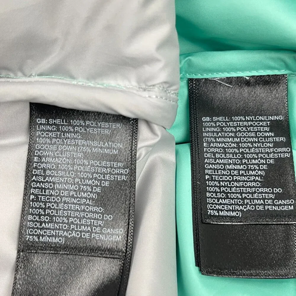 The North Face Girls Triclimate Jacket XL 3 in 1 Mint Green Grey Down Puffer - Picture 16 of 16